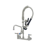 T&S Brass SMPK-8WLN-06 EverSteel Pre-Rinse Unit: EasyInstall 8" Stainless Steel Wall Mount Mixing Faucet