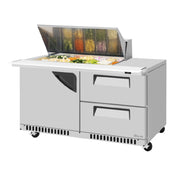 Turbo Air TST-60SD-18M-D2R(L)-FB-N(-LW) Super Deluxe Sandwich/Salad Mega Top Unit + Work Station
