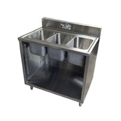 BK Resources CSTR5-3-1014H-PG Sink Cabinet (3) Compartment 18/304 Stainless Steel