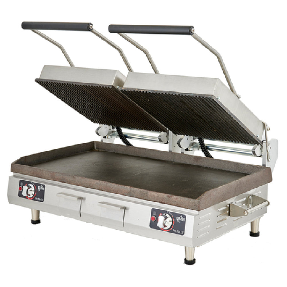 Star PSC28IEGT Pro-Max 2.0® Panini Sandwich Grill 28" W Grooved Top With Smooth Bottom Cast Iron Cooking Surface