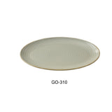 Yanco GO-310 Golden Coast Dinner Plate 6-1/4"W X 10"D X 7/8"H Porcelain