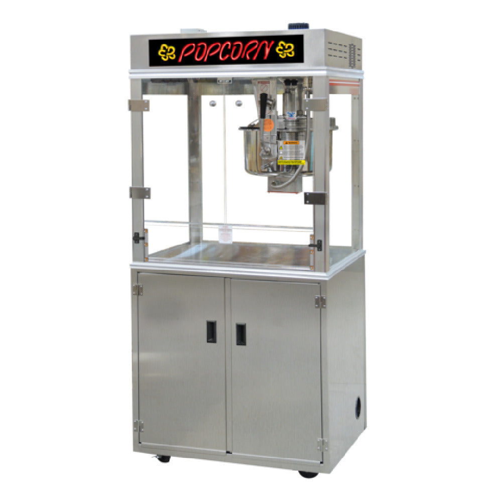 Gold Medal 2911-00-801 - Medallion 52 Oz. Popcorn Machine With Base (36"), BIB Oil Dispense Unit Included