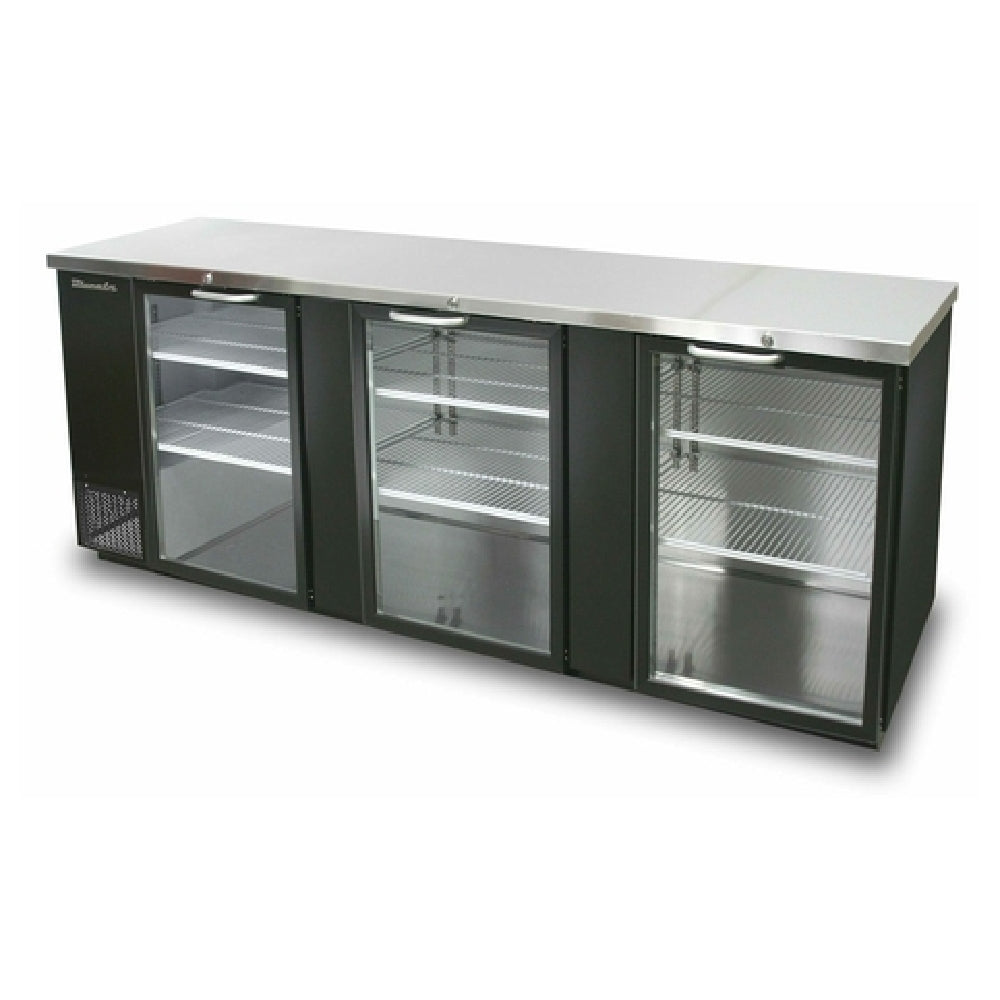 Blue Air BBB90-4BG-HC - Back Bar Cooler, Three-section, 90-3/8"W