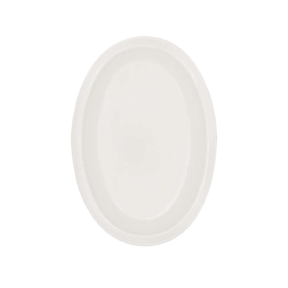 CAC China MLDNR-14 Dwight Oval Platter 13.25"W X 9.625"D X 1.125"H Narrow Rim(Sold By Case)