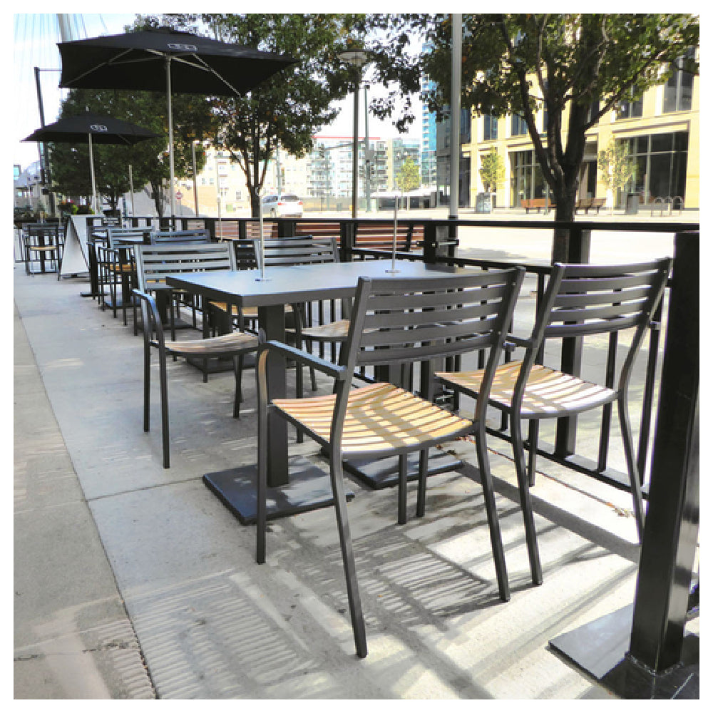 Emuamericas, Llc E267-41-82 - Segno Stacking Armchair, Outdoor/indoor, Steel Slat Pattern Back