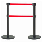 Aarco HBK-27RD HBK-27RD Form-A-Line™ System Dual Retractable Belt Style Has A Black Finish