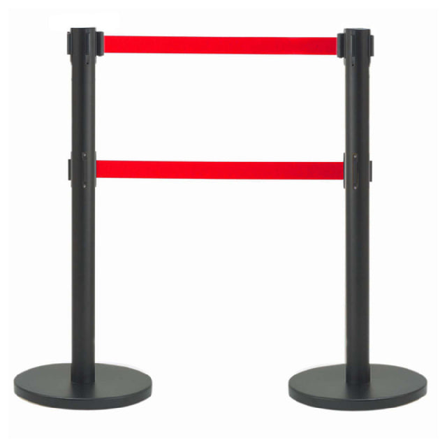 Aarco HBK-27RD HBK-27RD Form-A-Line™ System Dual Retractable Belt Style Has A Black Finish