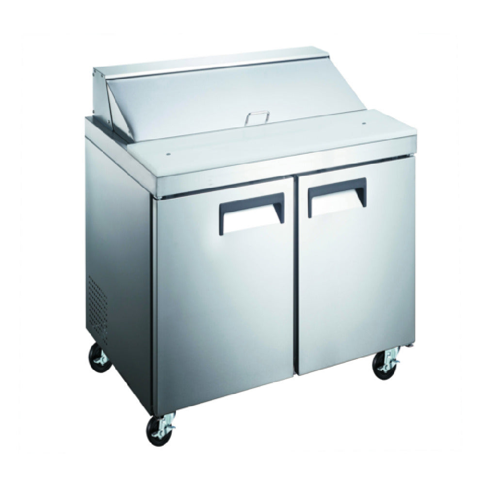 Admiral Craft GRSL-2D/36 Grista Refrigerated Salad/Sandwich Prep Table 2-section