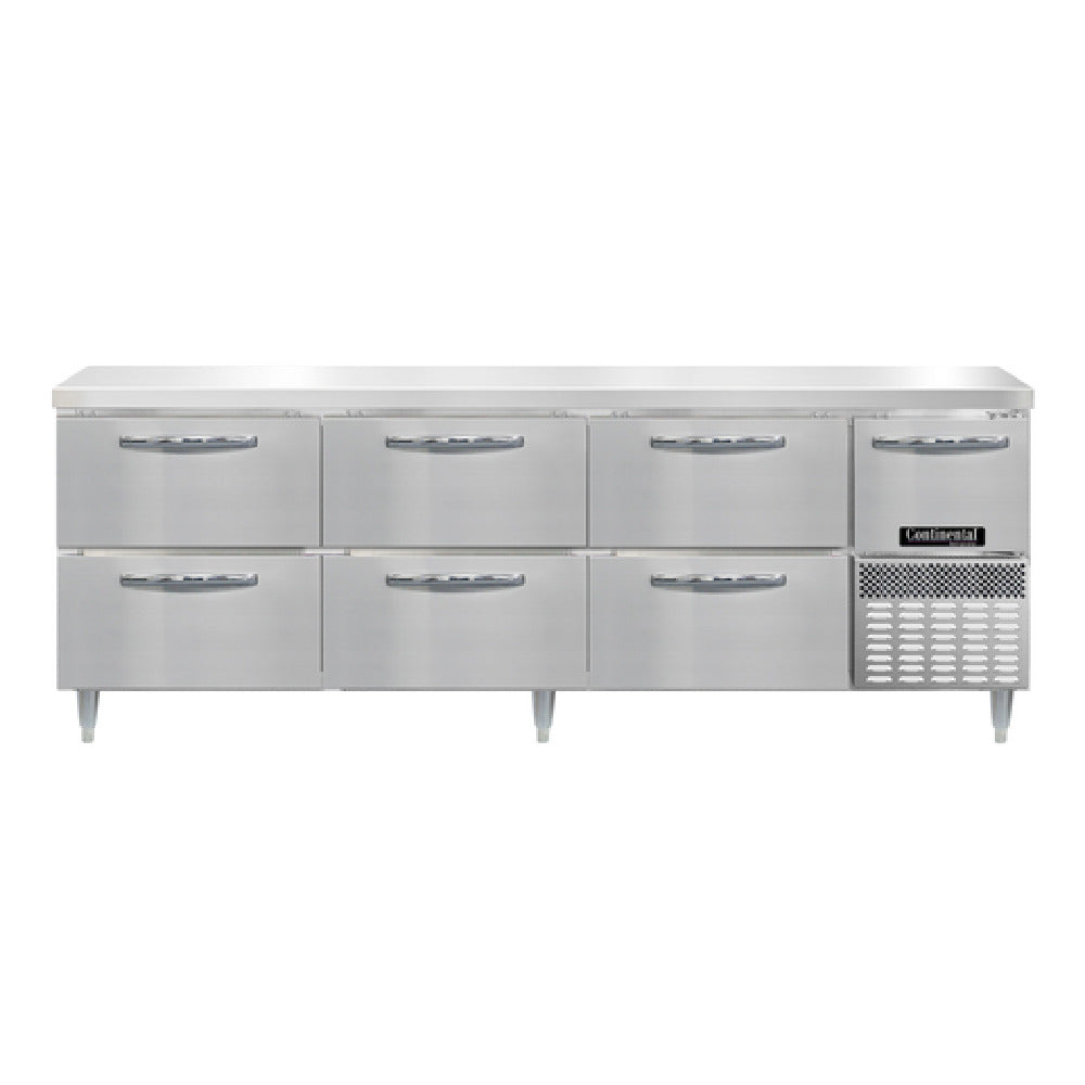 Continental Refrigerator DRA93NSS-D Designer Line Refrigerated Base Worktop Unit