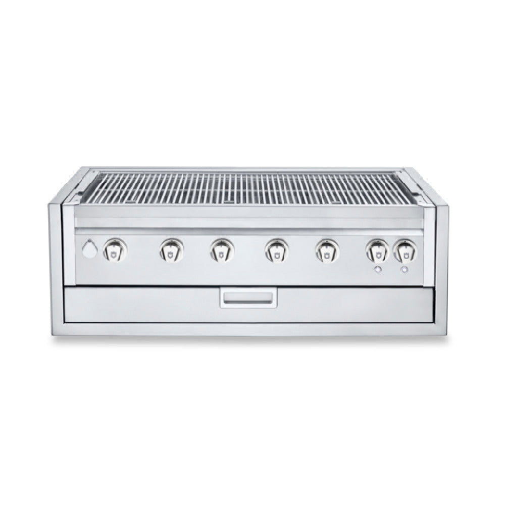 Crown Verity IBI42-GO-FLT Infinite Series 42" Built-In Outdoor Charbroiler Grill (6) 14750 BTUH Stainless Steel Burners
