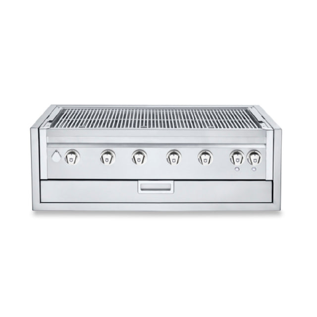 Crown Verity IBI42-GO-FLT Infinite Series 42" Built-In Outdoor Charbroiler Grill (6) 14750 BTUH Stainless Steel Burners
