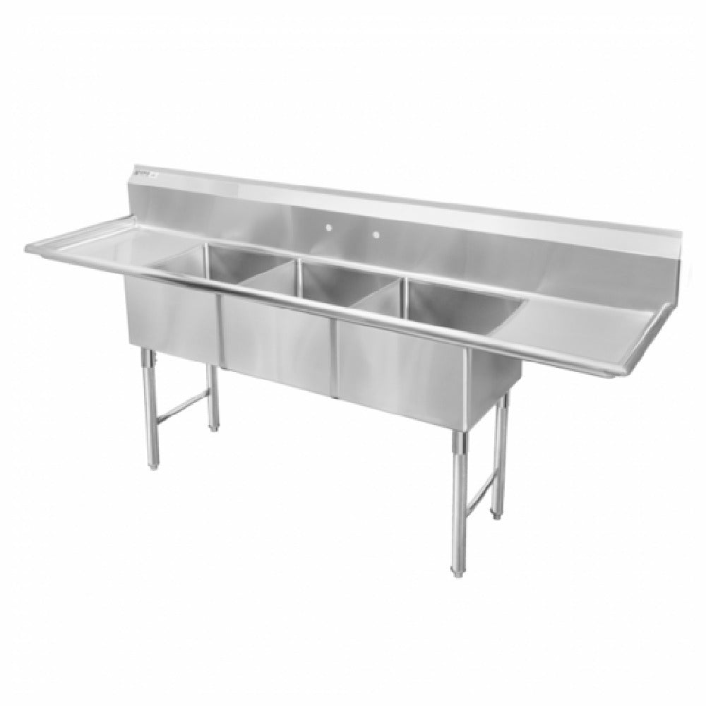 GSW USA SHH20243D Sink Three Compartment 100-3/8"W X 30"D X 45"H