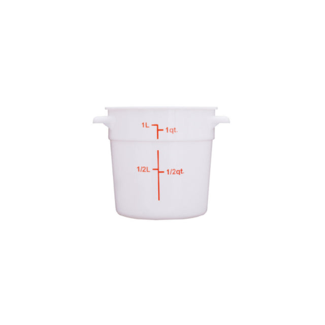 CAC China FS3P-1W Food Storage Container 1 Qt. Round