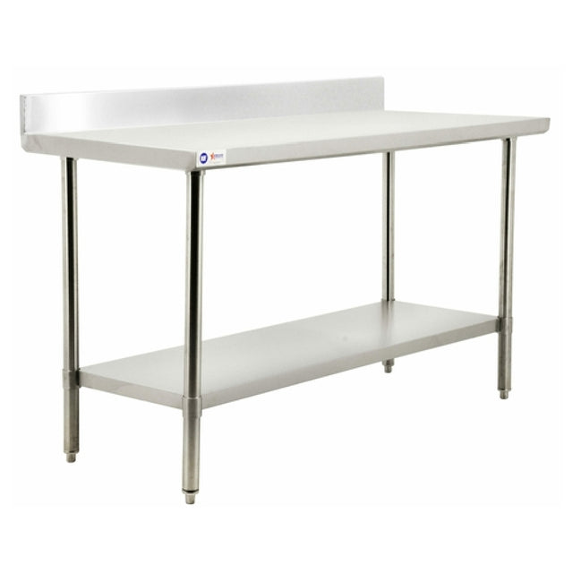 Omcan 44346 (44346) Work Table 60"W X 30"D X 34"H 20/430 Stainless Steel Flat Top