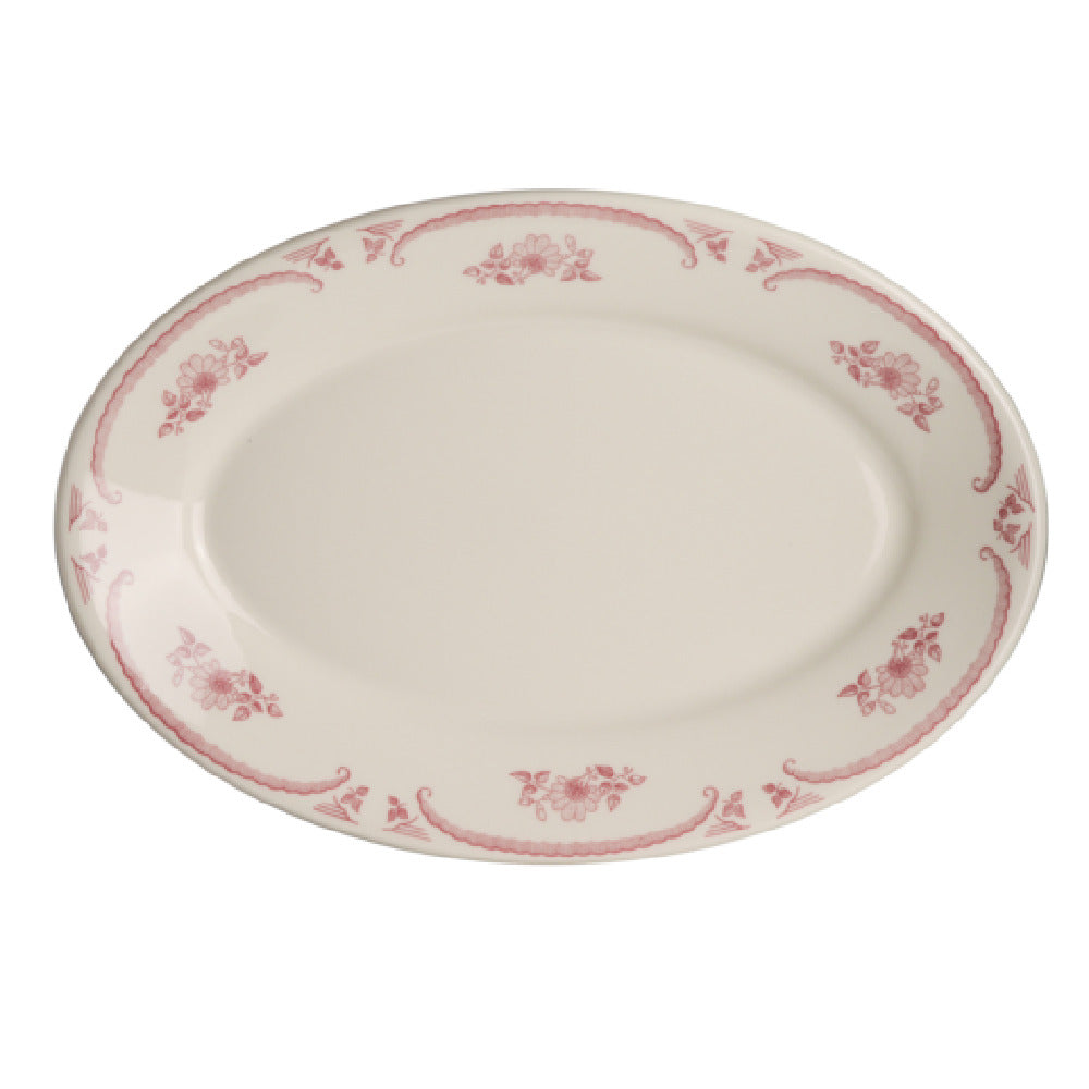 Steelite HL1552 - Rolled Edge Oval Platter, 11.75" X 8.0", American Rose