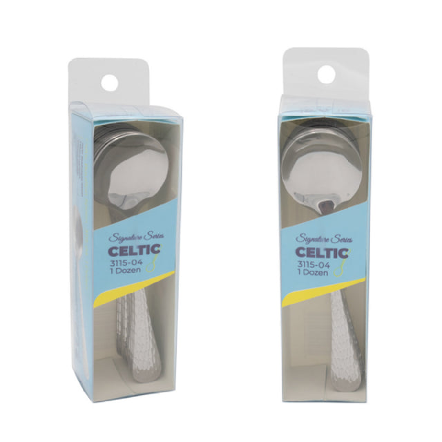 CAC China 3115-04 Celtic CPK Bouillon Spoon 6" Heavy Duty