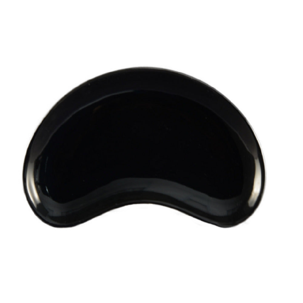 CAC China CRS-8-BLK Festiware Plate 8-3/4"L X 5"W X 3/4"H Crescent Shape