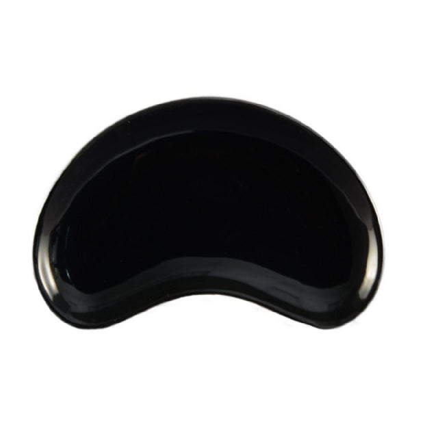 CAC China CRS-8-BLK Festiware Plate 8-3/4"L X 5"W X 3/4"H Crescent Shape