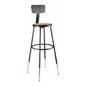 National Public Seating 6230HB-10 NPS® Heavy Duty Steel Stool With Backrest 32"-39"