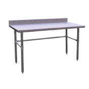 Hubert 55876 - Kratos Worktable, Open Base, With 4" Backsplash