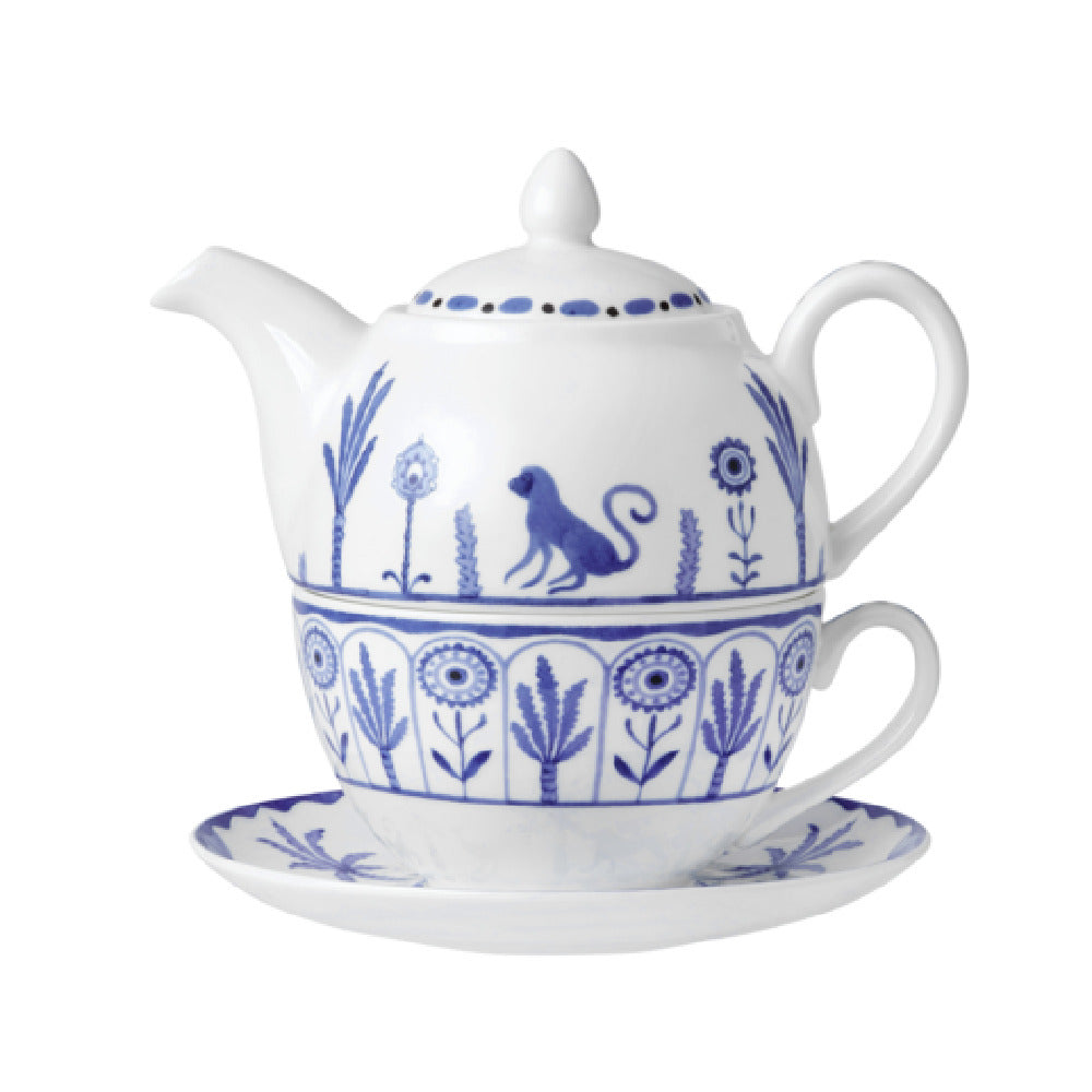 Steelite 82124AND0411 Tea For One Set Sultans Garden Blue William Edwards