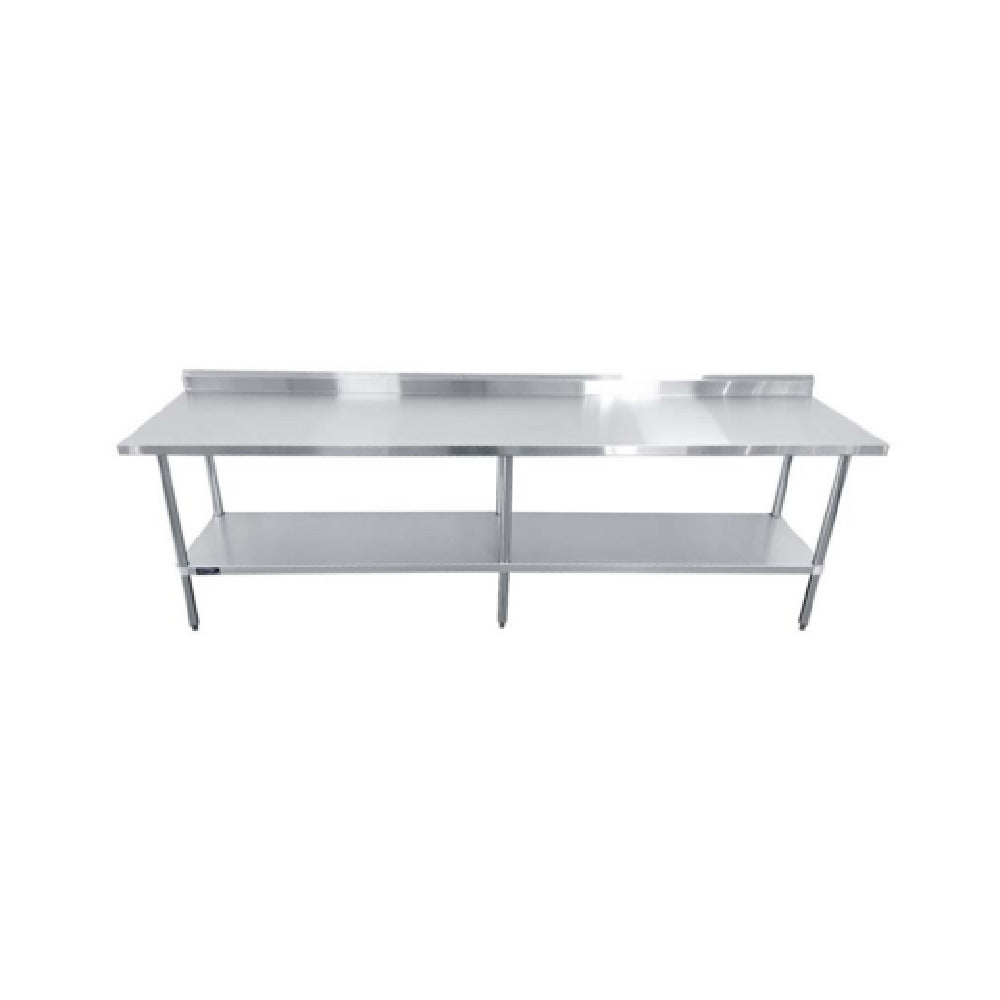 Sapphire Manufacturing SMTEB-24108G Worktable 108"W X 24"D X 35"H 18/430 Stainless Steel Top Shelf