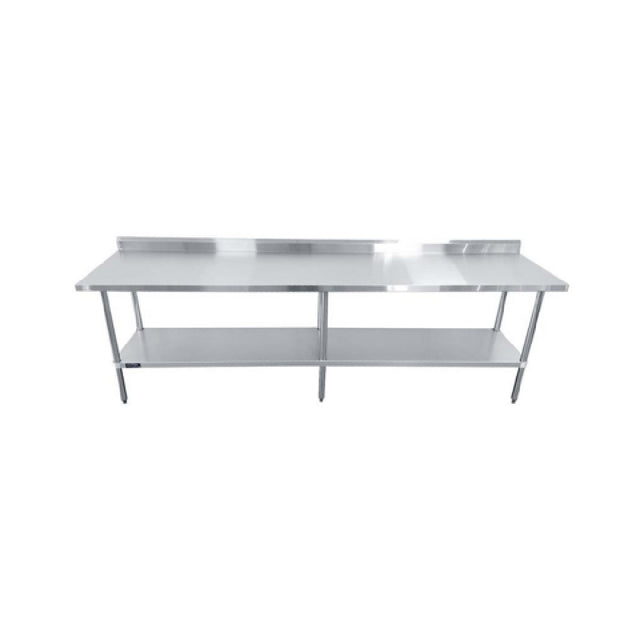 Sapphire Manufacturing SMTEB-30120G Worktable 120"W X 30"D X 35"H 18/430 Stainless Steel Top Shelf