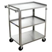 Hubert 76725 - Utility Cart, 3-shelf, 27-1/2" X 16-3/4" X 32"H