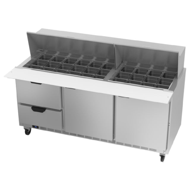 Beverage Air SPED72HC-30M-2 Mega Top Refrigerated Counter Three-section 72"W