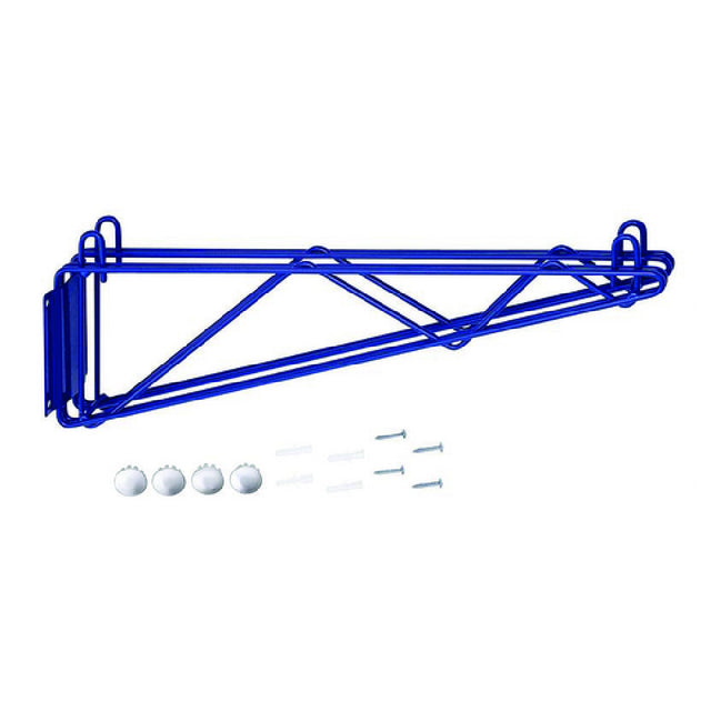 Hubert 73288 - CenPro Double Wall Mounting Bracket For Blue Epoxy Wire Shelving, 18" D