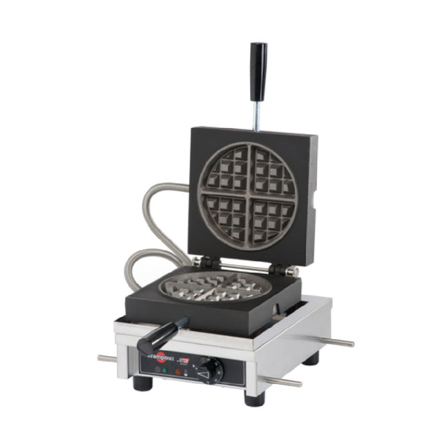 Eurodib WECCCCAS Krampouz Waffle Maker 4x8 Round 90° Opening