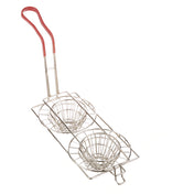 AllPoints 8018337 Double Taco Cups Fry Basket