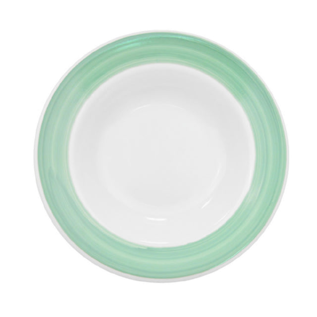 CAC China R-120-G Rainbow Pasta Bowl 26 Oz. 12" Dia. X 2-1/4"H