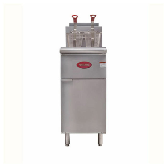 Hubert 86812 - Kratos® Floor Fryer, 15 1/2"W X 30 1/2"D X 45 1/2"H, 50 Lb. Oil Capacity