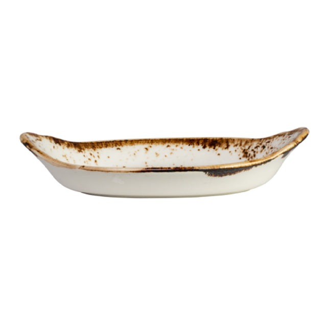 Steelite 11550318 Oval Earred Dish 6.5 Oz 8.0" X 4.5" X 1.63"