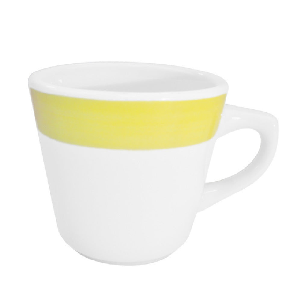 CAC China R-1-Y Rainbow Coffee Cup 7-1/2 Oz. 3-1/4" Dia. X 3"H