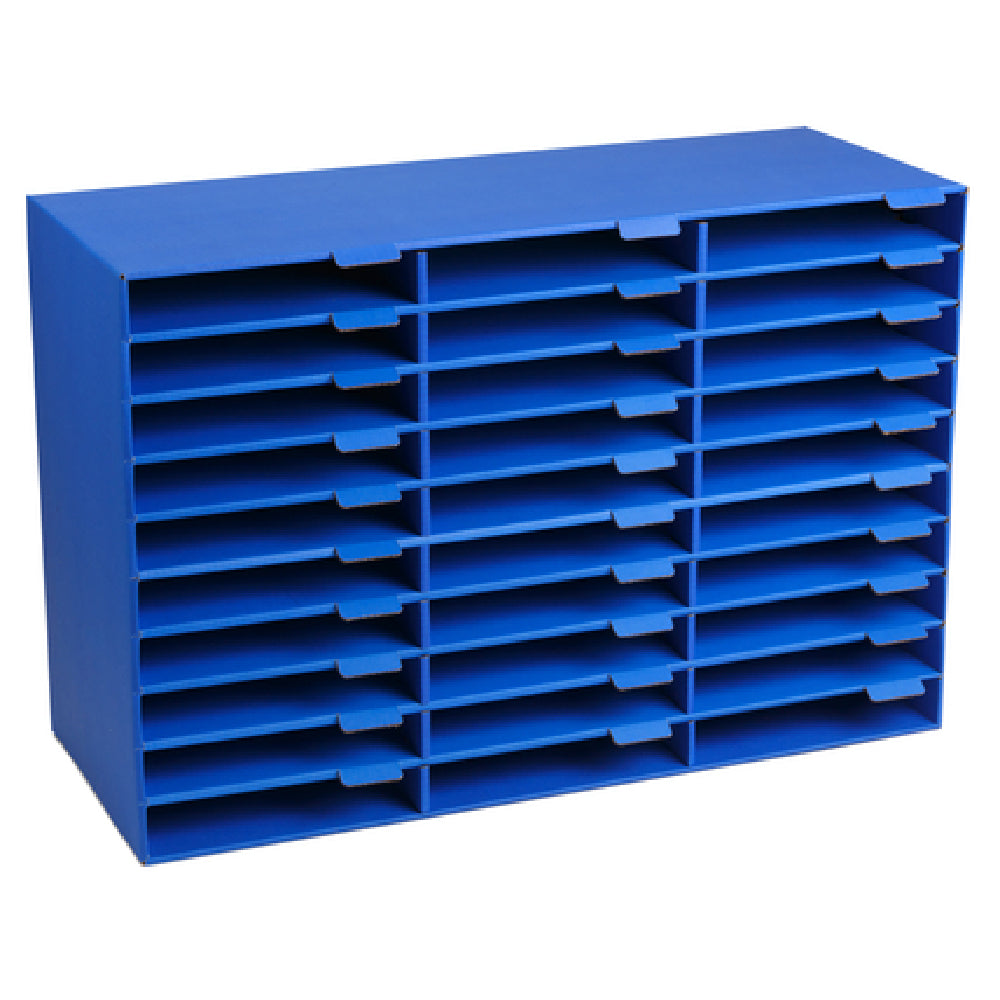 Alpine Industries ADI501-30-BLU Literature File Organizer 30 Compartment Cardboard