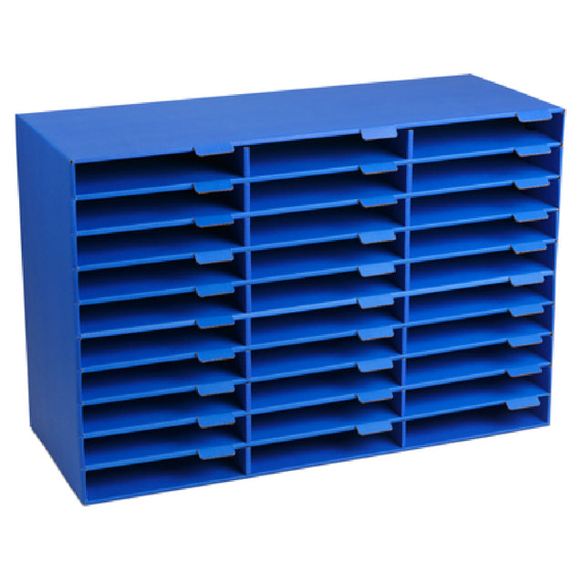 Alpine Industries ADI501-30-BLU Literature File Organizer 30 Compartment Cardboard