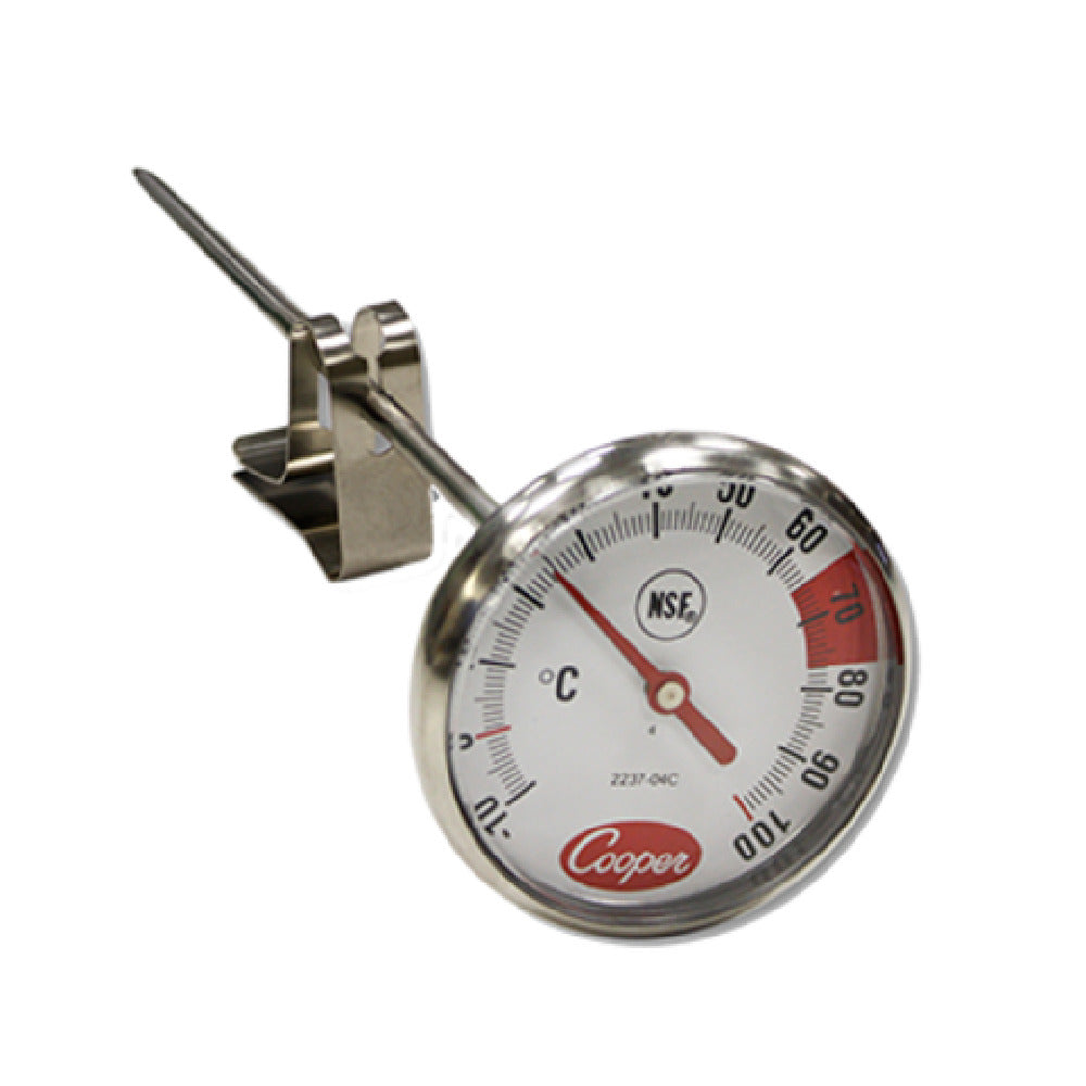 Cooper Atkins 2237-04C-8 Espresso Thermometer 1-3/4" (4.5cm) Dia. Dial With 7" (17.8cm) Stem Length