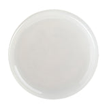 A close-up, top-down view of a round, white 63mm squeeze bottle cap with a smooth surface and subtle ridges for grip. The plain, dishwasher safe end cap has no visible logo or text, set against a completely white background.
