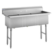 Hubert 56267 - Kratos® Compartment Sink, 17"W X 17"D X 12"H Bowl Size, No Drain Boards