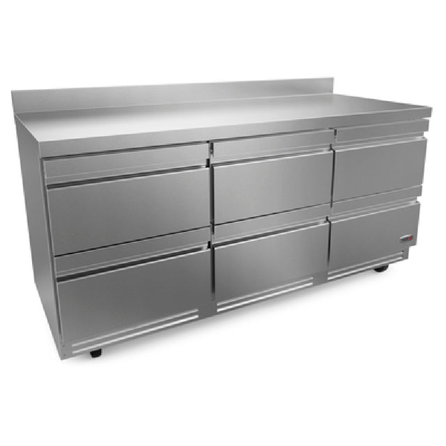 Fagor Refrigeration FWR-72-D6-N 19056600 Worktop Refrigerator 72-1/2"W Three-section