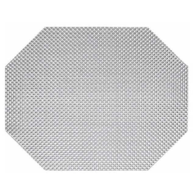 FOH XPM076SIV83 Metroweave® Placemat 11" X 14" Rectangle With Mitered Corners