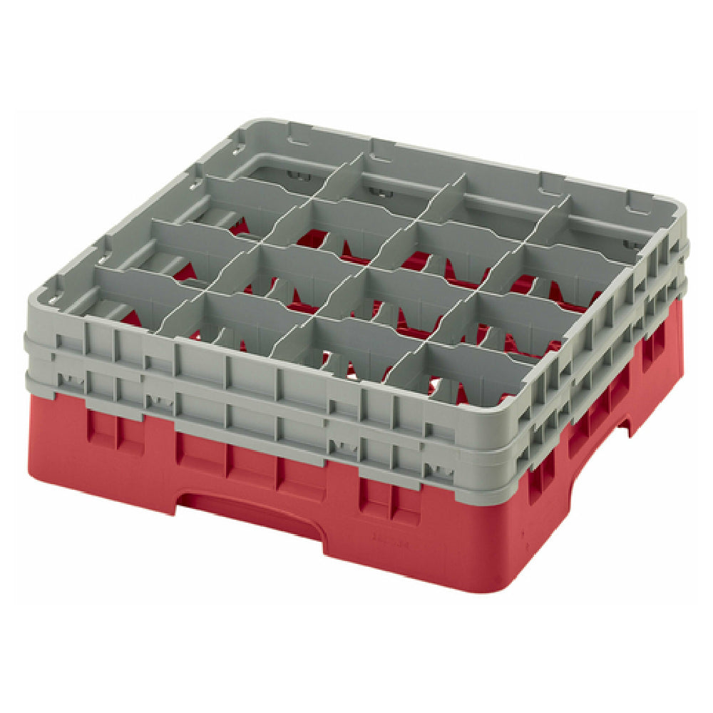 Cambro 16S534163 Camrack® Glass Rack With (2) Soft Gray Extenders Full Size