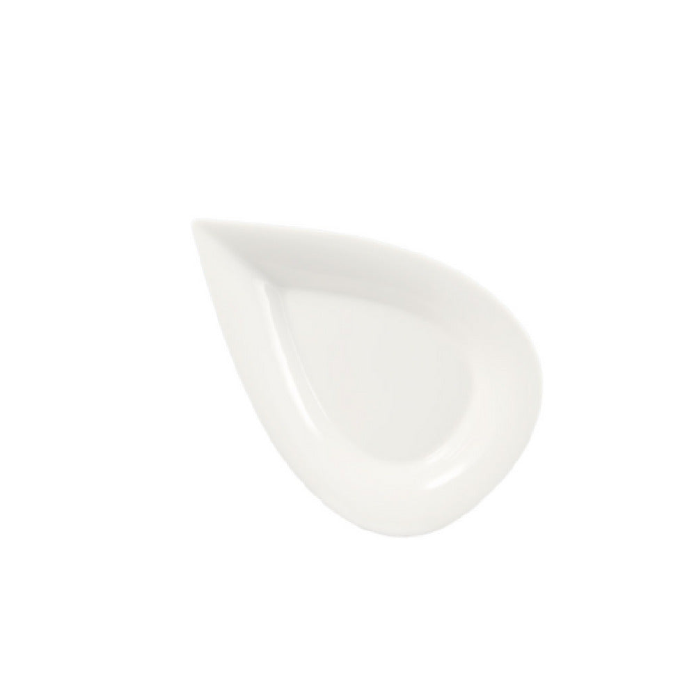 CAC China DOT-8 Accessories Plate 8"L X 5-1/4"W X 1"H Teardrop Shape