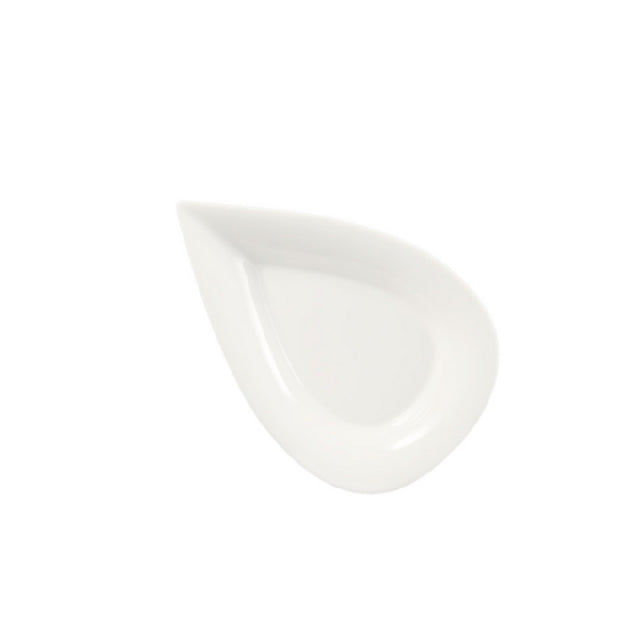 CAC China DOT-8 Accessories Plate 8"L X 5-1/4"W X 1"H Teardrop Shape