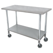 Advance Tabco ELAG-304C-X Special Value Work Table 48"W X 30"D 16 Gauge 430 Stainless Steel Top