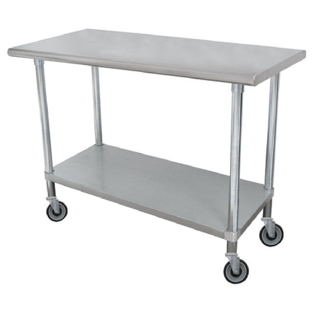 Advance Tabco ELAG-304C-X Special Value Work Table 48"W X 30"D 16 Gauge 430 Stainless Steel Top