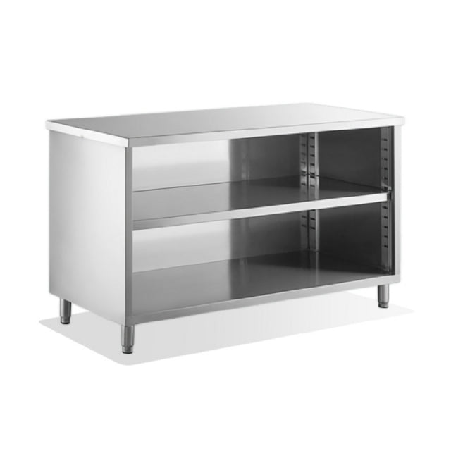 Steel Works Stainless SWDS-1548-318 Dish Cabinet 48"W X 15"D X 36"H 18/304 Stainless Steel Top Shelf