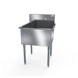 NBR Equipment 1BSG-1818 Budget Sink One-compartment 21"W X 21-1/2"D X 41"H Overall Size